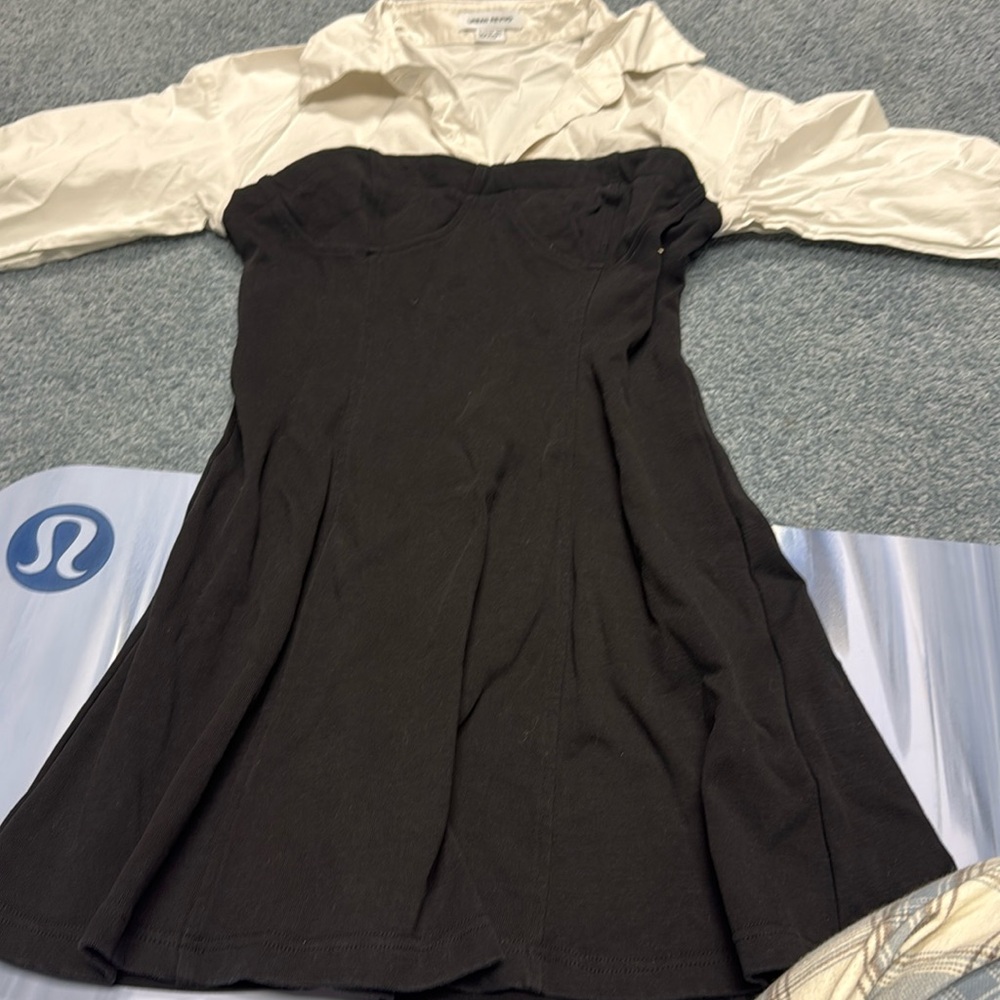 black and white dress